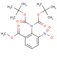 342794-46-1 2-[Bis[(tert-butyloxy)carbonyl]amino]-3-nitrobenzoic Acid Methyl Ester chemical structure