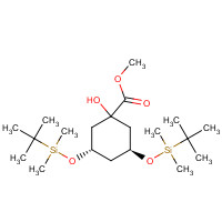 139356-33-5 (3S,5S)-3,5-Bis[[(1,1-dimethylethyl)dimethylsilyl]oxy]-1-hydroxy-cyclohexanecarboxylic Acid Methyl Ester chemical structure