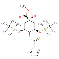 139356-32-4 (1a,3R,4a,5R)-3,5-Bis[[(1,1-dimethylethyl)dimethylsilyl]oxy]-1-hydroxy-4-(1H-imidazol-1-ylthioxomethoxy)-cyclohexanecarboxylic Acid Methyl Ester chemical structure