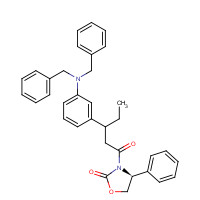 174590-40-0 [R-(R*,S*)]-3-[3-[3-[Bis(phenylmethyl)amino]phenyl]-1-oxopentyl]-4-phenyl-2-oxazolidinone chemical structure