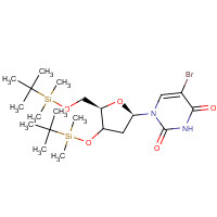 154925-95-8 3',5'-Bis-O-(tert-butyldimethylsilyl)-5-bromo-2'-deoxyuridine chemical structure
