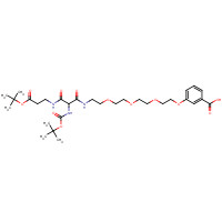 1076199-17-1 3-[14-(N-Boc-amino)-21,21-dimethyl-13,15,19-trioxo-3,6,9,20-tetraoxa-12,16-diazadocosyloxy]benzoic Acid chemical structure