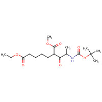 1076199-19-3 2-[2-(N-Boc-amino)propionyl]heptanedioic Acid 7-Ethyl Ester 1-Methyl Ester chemical structure