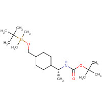 672314-58-8 (R)-N-Boc-1-[4-(tert-butyldimethylsilyloxymethyl)cyclohexyl]ethan-1-amine chemical structure