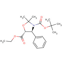 143527-74-6 3-(t-Boc)-2,2-dimethyl-4-phenyl-1,3-oxazolidin-5-yl]formic Acid Ethyl Ester chemical structure