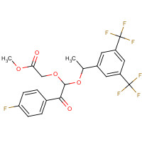 419574-29-1 2-[(1S)-1-[(1R)-1-[3,5-Bis(trifluoromethyl)phenyl]ethoxy]-2-(4-fluorophenyl)-2-oxoethoxy]acetic Acid Methyl Ester chemical structure