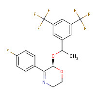 380499-07-0 (2R)-2-[(1R)-1-[3,5-Bis(trifluoromethyl)phenyl]ethoxy]-3-(4-fluorophenyl)-5,6-dihydro-2H-1,4-oxazine chemical structure