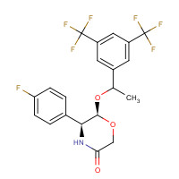 419574-04-2 (5S,6R)-6-[(1R)-1-[3,5-Bis(trifluoromethyl)phenyl]ethoxy]-5-(4-fluorophenyl)-3-morpholinone chemical structure