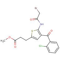 100827-79-0 2-Bromoacetylamino-3-(2-chlorobenzoyl)-5-(2-carbomethoxyethyl)thiophene chemical structure