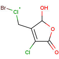 132059-51-9 4-(Bromochloromethyl)-3-chloro-5-hydroxy-2(5H)-furanone chemical structure