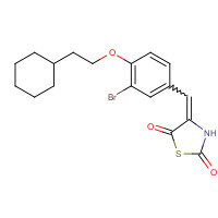 1239610-74-2 5-[[3-Bromo-4-(2-cyclohexylethoxy)phenyl]methylene]-2,4-thiazolidinedione chemical structure