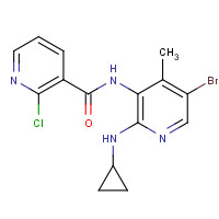 284686-20-0 N-[5-Bromo-2-(cyclopropylamino)-4-methyl-3-pyridinyl]-2-chloro-3-pyridinecarboxamide chemical structure
