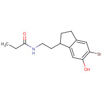 196597-84-9 (S)-N-[2-(5-Bromo-2,3-dihydro-6-hydroxy-1H-inden-1-yl)ethyl]propanamide chemical structure