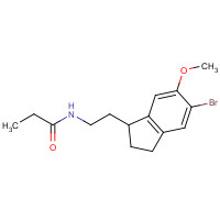 19597-83-8 (S)-N-[2-(5-Bromo-2,3-dihydro-6-methoxy-1H-inden-1-yl)ethyl]propanamide chemical structure