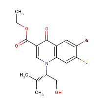 934161-50-9 6-Bromo-1,4-dihydro-7-fluoro-1-[(1S)-1-(hydroxymethyl)-2-methylpropyl]-4-oxo-3-quinolinecarboxylic Acid Ethyl Ester chemical structure