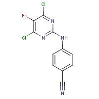 269055-75-6 4-[(5-Bromo-4,6-dichloro-2-pyrimidinyl)amino]benzonitrile chemical structure