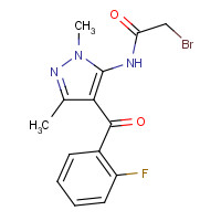 63960-69-0 2-Bromo-N-[4-(2-fluorobenzoyl)-1,3-dimethyl-1H-pyrazol-5-yl]-acetamide chemical structure