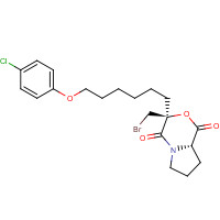 467235-26-3 3-Bromomethyl-3-[6-(4-chlorophenoxyl)-hexyl]-tetrahydropyrrolo[2,1-c][1,4]oxazine-1,4-dione chemical structure