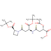 201283-57-0 (2S,3S,3''S)-N-[3-(3-Acetoxy-3-methoxycarbonylpropanamido)-3-tert-butoxythiocarbonylpropanoyl]azetidine-2-thiocarboxylic Acid tert-Butyl Ester chemical structure