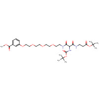 1076199-61-5 tert-Butyl 14-(N-Boc-amino)-1-[3-(methoxycarbonyl)phenoxy]-13,15-dioxo-3,6,9-trioxa-12,16-diazanonadecan-19-oate chemical structure