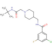1199236-64-0 N-((1-(2-(tert-Butylamino)-2-oxoethyl)piperidin-4-yl)methyl)-3-chloro-5-fluorobenzamide chemical structure