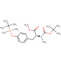 112196-58-4 O-tert-Butyldimethylsilyl-N-methyl-N-t-butoxycarbonyl-L-tyrosine,Methyl Ester chemical structure