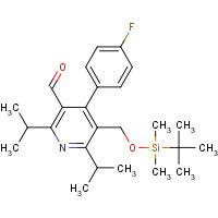 124863-83-8 5-tert-Butyldimethylsilyloxymethyl-2,6-diisopropyl-4-(4-fluorophenyl)-pyridine-3-carboxaldehyde chemical structure