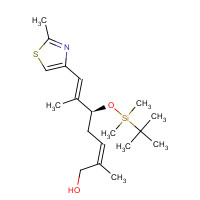 218614-16-5 (-)-(2Z,5S,6E)-5-{[tert-Butyl(dimethyl)silyl]oxy}-2,6-dimethyl-7-(2-methyl-1,3-thiazol-4-yl)hepta-2,6-dien-1-ol chemical structure