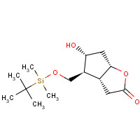 65025-94-7 (3aR,4S,5R,6aS)-4-(tert-Butyldimethylsilyloxy)methyl-5-hydroxy-hexahydro-2H-cyclopenta[b]furan-2-one chemical structure