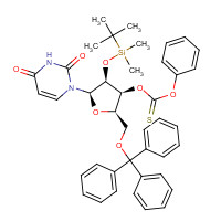 130860-11-6 2'-O-(tert-Butyldimethylsilyl)-3'-O-(phenoxythioncarbonyl)-5'-O-trityluridine chemical structure