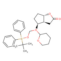 92596-29-7 (3aR,4S,5R,6aS)-4-(tert-Butyldiphenylsilyloxy)methyl-5-tetrahydropyranyloxy-hexahydro-2H-cyclopenta[b]furan-2-one chemical structure