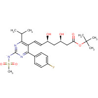 1283766-30-2 tert-Butyl-7-[4-(4-fluorophenyl)-6-isopropyl-2-mesylaminopyrimidin-5-yl]-(3R,5S)-dihydroxy-(E)-6-heptenoate chemical structure