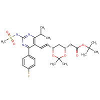371775-73-4 tert-Butyl-7-[4-(4-fluorophenyl)-6-isopropyl-2-mesylaminopyrimidin-5-yl]-(3R,5S)-isopropylidine-(E)-6-heptenoate chemical structure