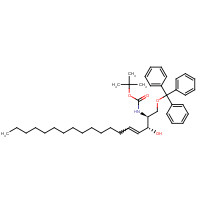 299172-62-6 (2S,3R,4E)-2-tert-Butyloxycarbonylamino-1-triphenylmethyloxy-4-octadecen-2-ol chemical structure