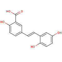 150258-63-2 trans-1-(3'-Carboxy-4'-hydroxyphenyl)-2-(2,5-dihydroxyphenyl)ethene chemical structure