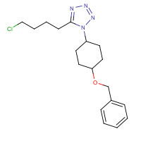 98454-50-3 trans-5-(4-Chlorobutyl)-1-[4-(phenylmethoxy)cyclohexyl]-1H-tetrazole chemical structure
