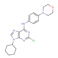 737005-53-7 2-Chloro-9-cyclohexyl-N-[4-(4-morpholinyl)phenyl]-9H-purin-6-amine chemical structure