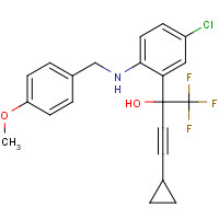 221177-56-6 rac 5-Chloro-a-(cyclopropylethynyl)-2-[[(4-methoxyphenyl)methyl]amino]-a-(trifluoromethyl)benzenemethanol chemical structure
