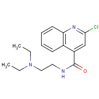 87864-14-0 2-Chloro-N-[2-(diethylamino)ethyl]-4-quinolinecarboxamide chemical structure