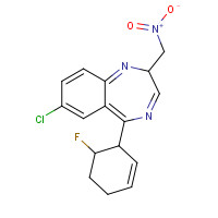 59467-63-9 7-Chloro-1,3-dihydro-5-(2-fluorophenyl)-2-nitromethyl-ene-2H-1,4-benzodiazepine chemical structure