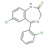 2894-71-5 7-Chloro-1,3-dihydro-3-methyl-5-(O-chlorophenyl)-2H-1,4-benzodiazepine-2-thione chemical structure