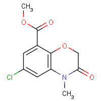 141761-83-3 6-Chloro-3,4-dihydro-4-methyl-3-oxo-2H-1,4-benzoxazine-8-carboxylic Acid Methyl Ester chemical structure