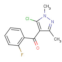 29938-71-4 (5-Chloro-1,3-dimethyl-1H-pyrazol-4-yl)(2-fluorophenyl)methanone chemical structure