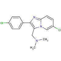 365213-33-8 6-Chloro-2-(4-chlorophenyl)-N,N-dimethylimidazo[1,2-a]pyridine-3-methanamine chemical structure