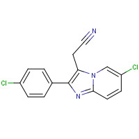 82626-72-0 6-Chloro-2-(4-chlorophenyl)imidazo[1,2-a]pyridine-3-acetonitrile chemical structure