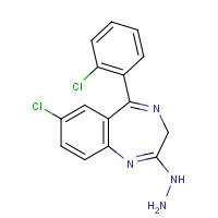 40070-48-2 7-Chloro-5-(2-chlorophenyl)-2-hydrazinyl-3H-1,4-benzodiazepine chemical structure