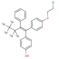1020719-27-0 (3,3,4,4,4-d5)-(E/Z)-1-[4-(2-Chloroethoxy)phenyl]-1-[4-hydroxyphenyl]-2-phenyl-1-butene chemical structure