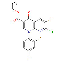 100491-29-0 7-Chloro-6-fluoro-1-(2,4-difluorophenyl)-1,4-dihydro-4-oxo-1,8-naphthyridine-3-carboxylic Acid Ethyl Ester chemical structure