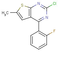 99499-25-9 2-Chloro-4-(2-fluorophenyl)-6-methylthieno[2,3-d]pyrimidine chemical structure
