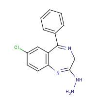 18091-89-9 7-Chloro-2-hydrazino-5-phenyl-3H-1,4-benzodiazepine chemical structure